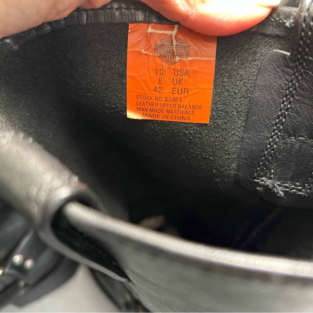 Harley-Davidson Black Leather Combat Boots - Picture 15 of 15